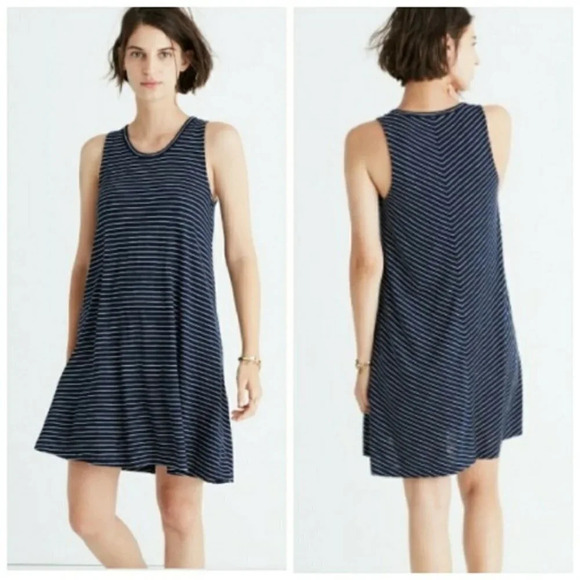 Madewell Highpoint Tank Dress in Navy - Si… - Picture 1 of 7